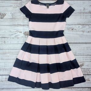 Polo by Ralph Lauren Kids Dress in Pink and Black Stripes-Size 10
